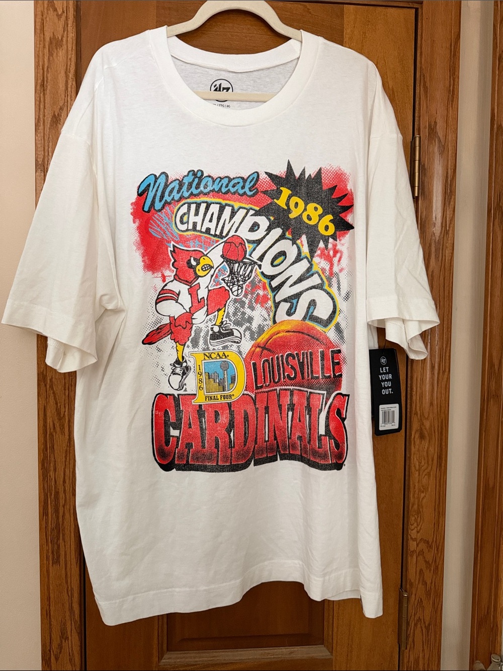 Louisville Cardinals 1986 Champions White Graphic Tee